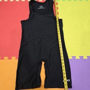 ASICS Men's Solid Wrestling Singlet Black Size Large L Made in USA JT200